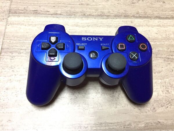 ★動作良品即決★分解清掃済み★PS3 SONY純正品 コントローラー デュアルショック3 ブルー