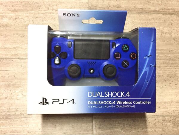 ★箱説付き美品即決★PS4 SONY純正品 コントローラー デュアルショック4 ブルー