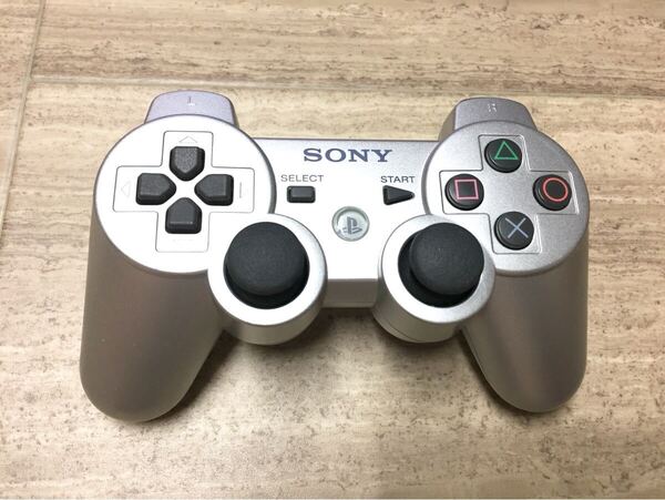 ★ほぼ未使用品即決★分解清掃済み★PS3 SONY純正品 コントローラー デュアルショック3 シルバー