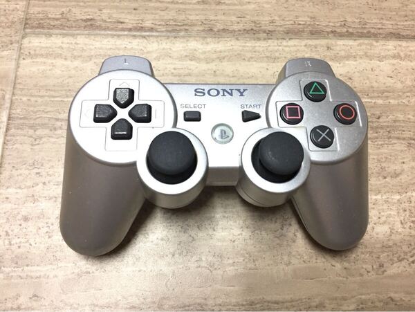 ★動作良品即決★分解清掃済み★PS3 SONY純正品 コントローラー デュアルショック3 シルバー