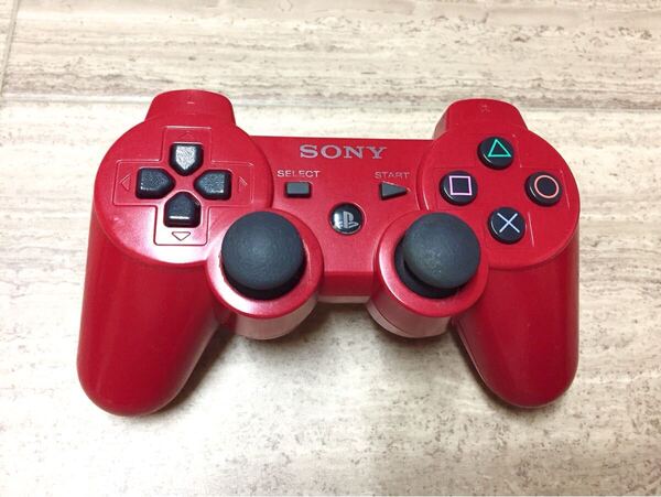 ★動作良品即決★分解清掃済み★PS3 SONY純正品 コントローラー デュアルショック3 レッド