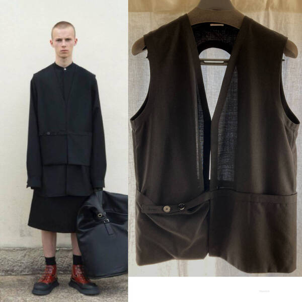 超希少 Jil sander 2019ss コレクションピース ウールベスト ジレ ジルサンダー ルークメイヤー