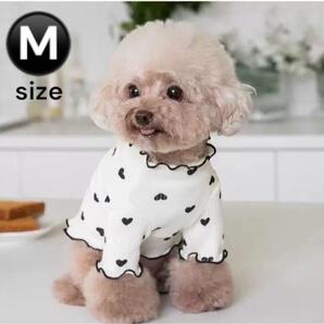 犬 服 ハートロングスリーブ かわいい 長袖 小型犬 ドッグウェア ペット用品