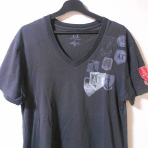 アルマーニエクスチェンジ メンズ 黒 半袖Tシャツ M ☆彡 AX
