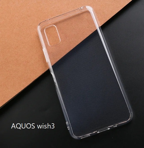 AQUOS wish3 透明 ソフト TPU ケース