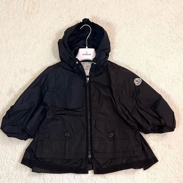 『極美品』MONCLER BLANCHETTE スプリング ジャケット コート 半袖 フード付き サイズ0 Sサイズ相当