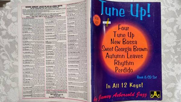 522-8 洋書 ジャズパート譜 各種楽器用 7曲 Jamey Aebersold Play-A-Long Vol. 67:Tune Up! In All 12 keys! 1995年版 楽譜のみ
