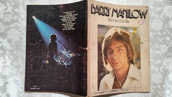 522-10 洋書 ピアノ伴奏フルコーラス歌詞付き楽譜 BARRY MANILOW バリー・マニロウ This One's For You ヒットアルバム 全11曲 激レア