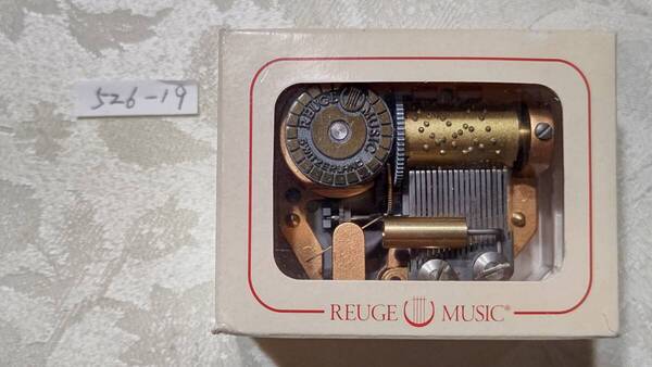 526-19 スイス製 リュージュ オルゴール パッヘルベルのカノン REUGE MUSIC Canon J.Pachelbel(6.8×5.5×3.5㎝)動作確認 箱入り