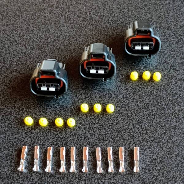 イグニッションコイル カプラー コネクター (黒) ワゴンR MC11S MC12S MC21S MC22S MH21S MH22S MH23S MH34A MH44S K6A/R06A 3個セット