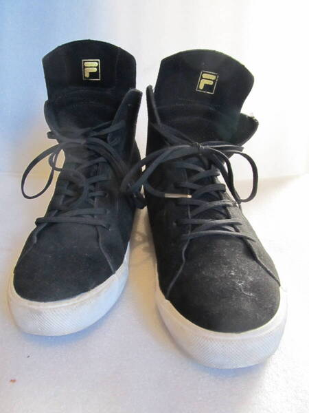 送料無料! FILA(フィラ)レザー製ハイカットスニーカー 27.5㎝
