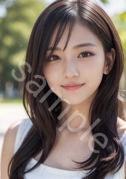 №629 アート A4サイズ ポスター AI 美女ポスター イラスト アイドル コスプレ OL 美女 モデル グラビア インテリア かわいい コロアート