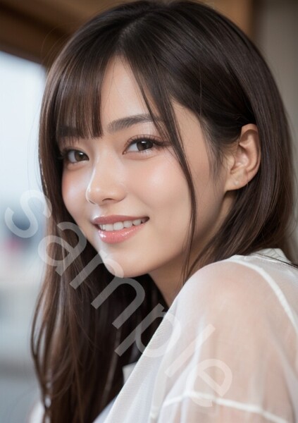 №630 アート A4サイズ ポスター AI 美女ポスター イラスト アイドル コスプレ OL 美女 モデル グラビア インテリア かわいい コロアート