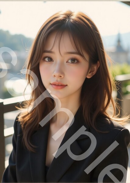 №891 アート A4サイズ ポスター AI 美女ポスター イラスト アイドル コスプレ OL 美女 モデル グラビア インテリア かわいい コロアート