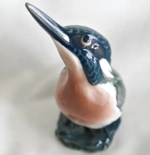 【L3】即決 デンマーク製 DAHL JENSEN ダール イェンセン カワセミ 翡翠 鳥 フィギュリン (検索用 ロイヤルコペンハーゲン