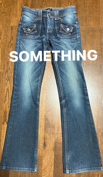 EDWIN SOMETHING サムシングブーツカットデニム・フレアデニム スキニー27 デニムパンツ