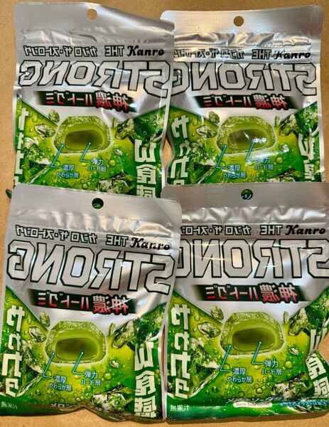 カンロ ザ・ストロング メロンソーダ味 神濃ハードグミ 4個セット セブンイレブン限定 Kanto THE STRONG