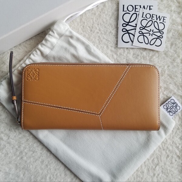 新品 LOEWE ロエベ パズル ステッチ オープン ウォレット 長財布 ライトキャラメル C510U46X02 0010531499 国内完売 入手困難