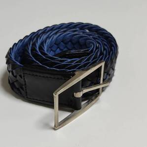 【送料無料】イタリア製 CURIOSO クリオーゾ 80/32 GENUINE LEATHER 本革・レザー・皮革 編み込みヴィンテージベルト ウエストベルト 1個