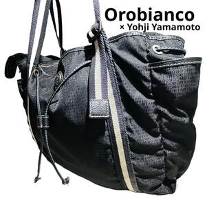極美品 ★ Orobianco オロビアンコ×Yohji Yamamoto ヨウジヤマモト トートバッグ ブラック 大容量
