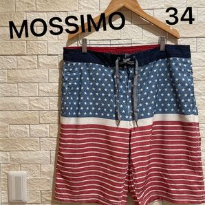 MOSSIMO モッシモ ハーフパンツ アメリカ星条旗 メンズパンツ サイズ34 送料無料 即決