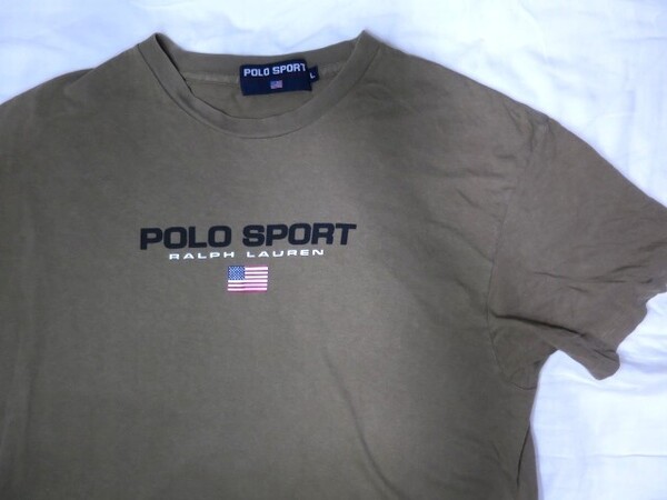 L サイズ 90s POLO SPORT 星条旗 ロゴ Tシャツ ラルフローレン ポロスポーツ ナイガイ
