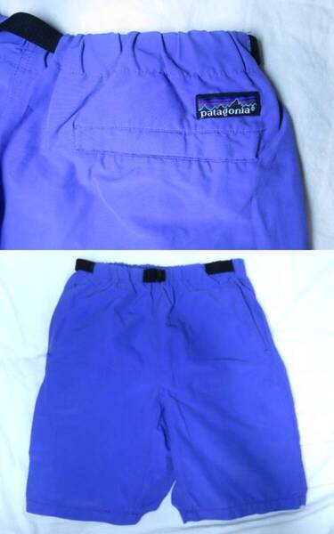 XS 90s patagonia ナイロン ショートパンツ ライトパープル ベルト パタゴニア リバーショーツ ジャマイカ製 クライミング バギーズ