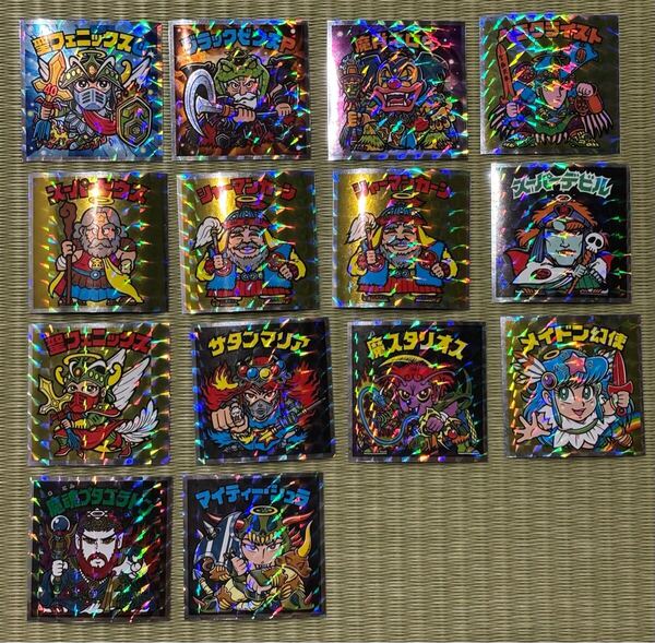 ヘッドだらけの ビックリマン チョコ 40th 14枚セット シークレット S LOTTE 40周年 シール ロッテ 復刻 イラスト ヘラクライスト まとめ