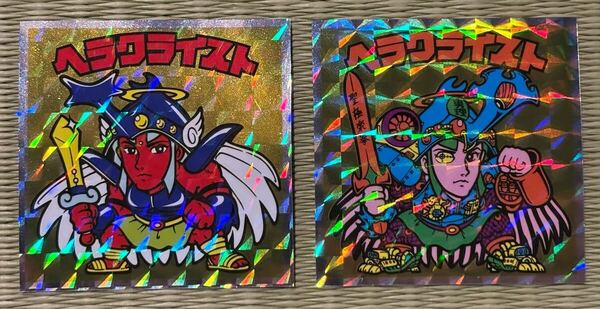 ヘッドだらけの ビックリマン チョコ 40th ヘラクライスト 2枚セット LOTTE 40周年 悪魔 天使 シール