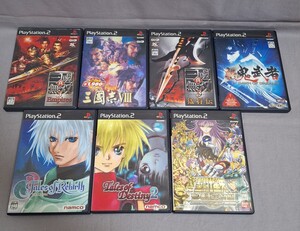 【中古品/プレイステーションゲームソフト】真三國無双/新鬼武者/聖闘志星矢/テイルズ オブ リバース 等々まとめて 解説書付き//合計 7枚