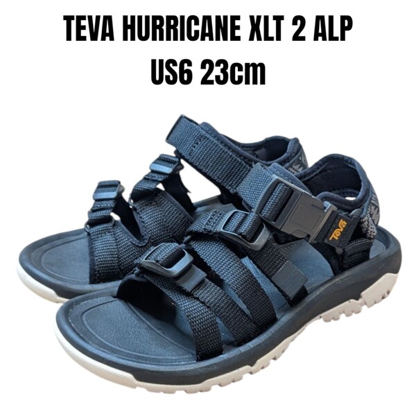 美品 TEVA HURRICANE XLT2 ALP テバ ハリケーン アルプ 23cm ブラック レディースサンダル スポーツサンダル キャンプ アウトドア