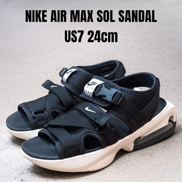 NIKE ナイキ エアマックス ソル サンダル 24cm ブラック レディースサンダル スポーツサンダル NIKEサンダル
