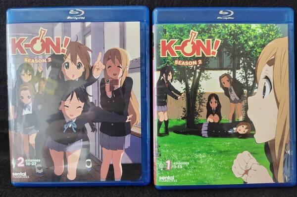 【北米版 ブルーレイ】 K-ON! けいおん! 2期 コレクション1+2 全27話 2点セット【202-1302】送料込み!