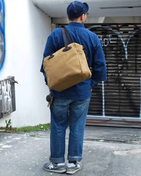 USA製 FILSON 70261 フィルソン RUGGED TWILL TOTE BAG WITH ZIPPER ラギッドツイルトートバッグ 通勤 通学 ビジネスバッグ 手持ち A4収納