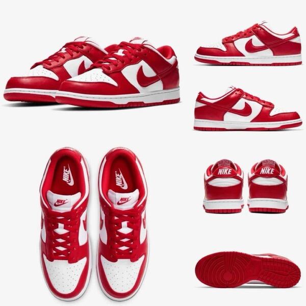 国内正規品 新品未使用 ナイキ NIKE DUNK LOW SP university red 26.5cm ダンク ロー SB ホワイト レッド 赤