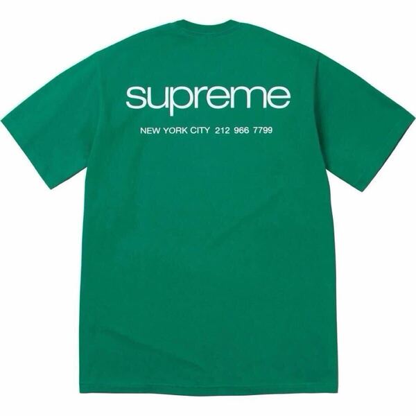 国内正規品 未使用 シュプリーム クラシック ロゴ Tシャツ supreme 23AW NYC Tee medium M green グリーン classic logo 復刻 レア 25 SS