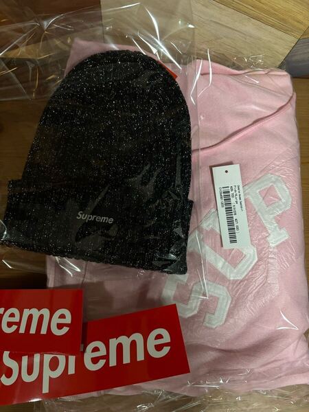 新作 国内正規 supreme 25SS Champion Hooded Sweatshirt pink XL overdyed beanie blackシュプリーム チャンピオン スウェット フーディ