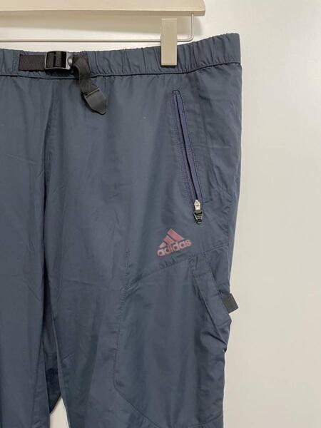 00s adidas アディダス/テック系/ナイロンパンツ/万国旗タグ Y2K/CLIMAPROOFクライマプルーフ/CLIMA365/ネイビーL