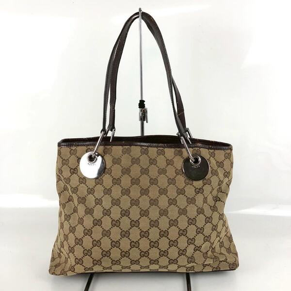 GUCCI グッチ GGキャンバス ハンドバッグ 120837 レディース 大人 お洒落 本物 正規品 モダン シック カジュアル USED お得 ブランド