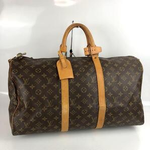 LOUIS VUITTON ヴィトン キーポル50 ボストンバッグ モノグラム ブラウン 正規品 安心取引 本物保証 鑑定済み 人気 お買い得 品薄