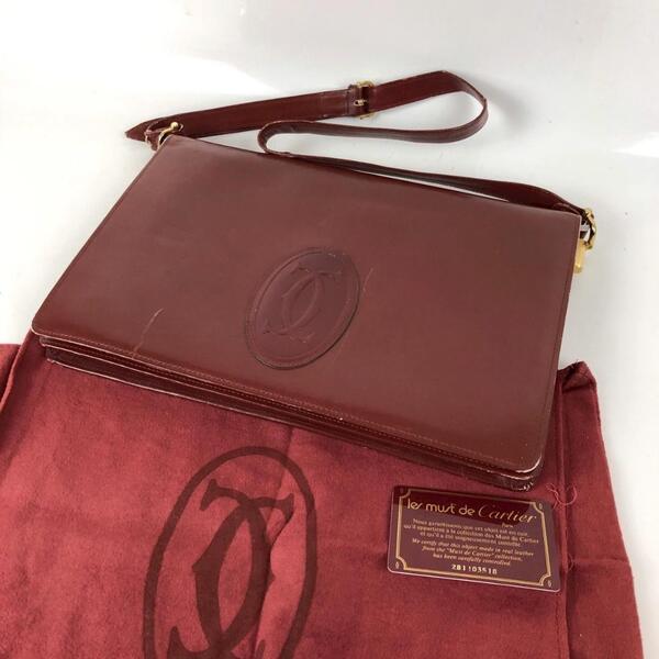 Cartier カルティエ マストライン ショルダーバッグ レッド レディース 正規品 安心取引 大人 お洒落 シック 高級 ラグジュアリー