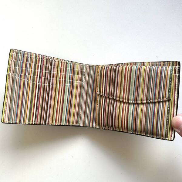 ポールスミス Paul Smith 二つ折り財布 マルチストライプ 美品