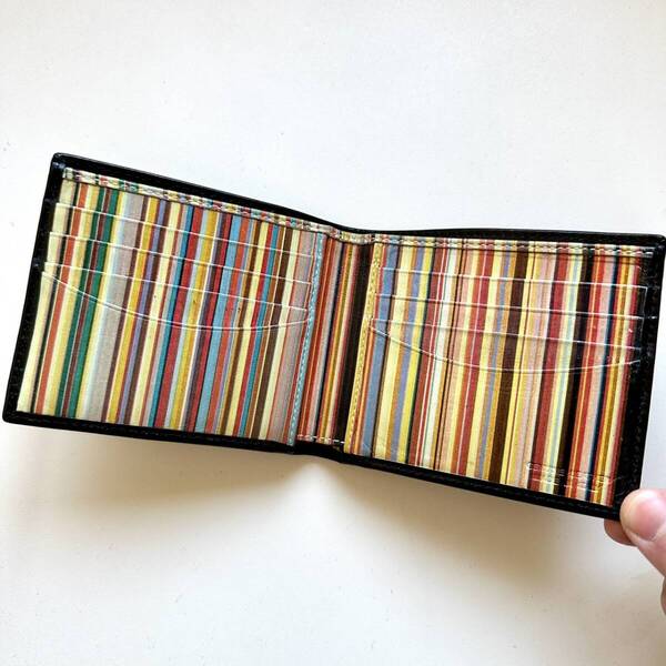 ポールスミス Paul Smith 二つ折り財布 お札入れ カードケース マルチストライプ