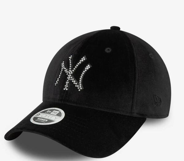 送料無料☆新品☆ベロアxラインストーン☆NEW ERA 9FORTY NEW YORK YANKEES ニューエラ キャップ/帽子