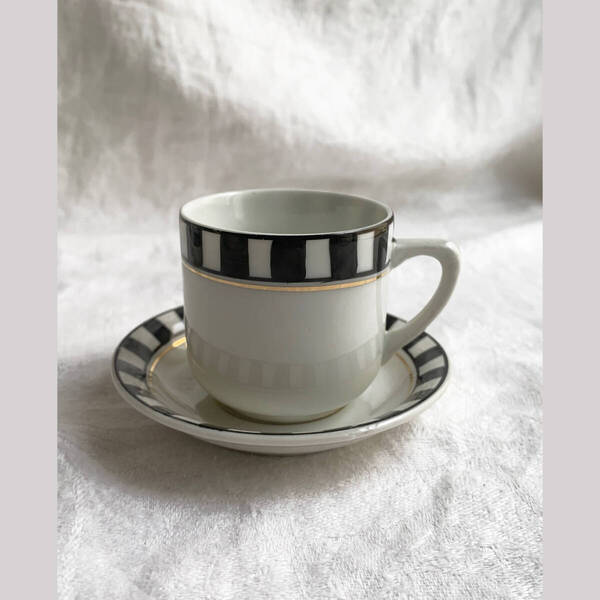 フランス 1900s パリ窯 白磁 カップ & ソーサー 金彩 紅茶 ティー コーヒー Limoges リモージュ 珈琲 磁器 陶器 パリ窯 器 アンティーク 1