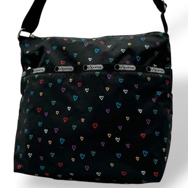美品 LESPORTSAC レスポートサック ショルダーバッグ ハート柄