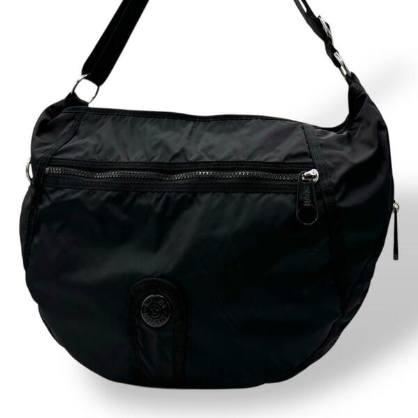 美品 KIPLING キプリング ショルダーバッグ ナイロン 黒 ブラック