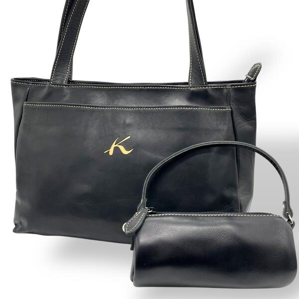 極美品 kitamura キタムラ ショルダーバッグ レザー 黒 ブラック