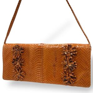 ANTEPRIMA アンテプリマ ショルダーバッグ レザー オレンジ 花モチーフ