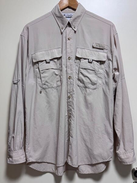 Columbia PFG フィッシングシャツ S ベージュ 日本 M~L